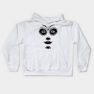 Sugar Skull Face Kids Hoodie